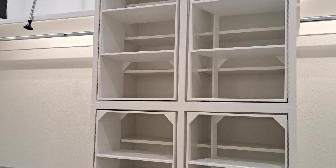 Master closet shoe rack 1